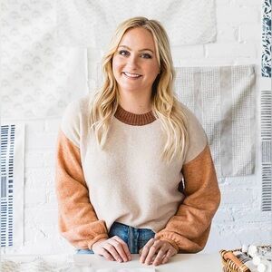 Madewell Colorblock Payton Pullover Sweater in Coziest Yarn